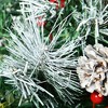 TopComfy Christmas Tree Stand 2.5FT Outdoor Entryway Tree Set with Red Berries and Pine Cones for Holiday Decor, Green, 15.8"*15.8"*29.5" - 4 of 4