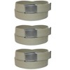 CTM Men's Fabric Belt with Flip Top Nickel Buckle (Pack of 3) - 4 of 4