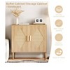 Sideboard Buffet Kitchen Storage Cabinet with Handmade Rattan Doors, for Living Room, Hallway, Dining Room, Entryway, Stylish and Functional Design - 4 of 4