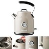 Haden Retro Style Stainless Steel Dorset Toaster, Electric Kettle, 12 Cup Coffee Maker, and 0.7 Cubic Foot Microwave Appliance Set, Putty Beige - 4 of 4