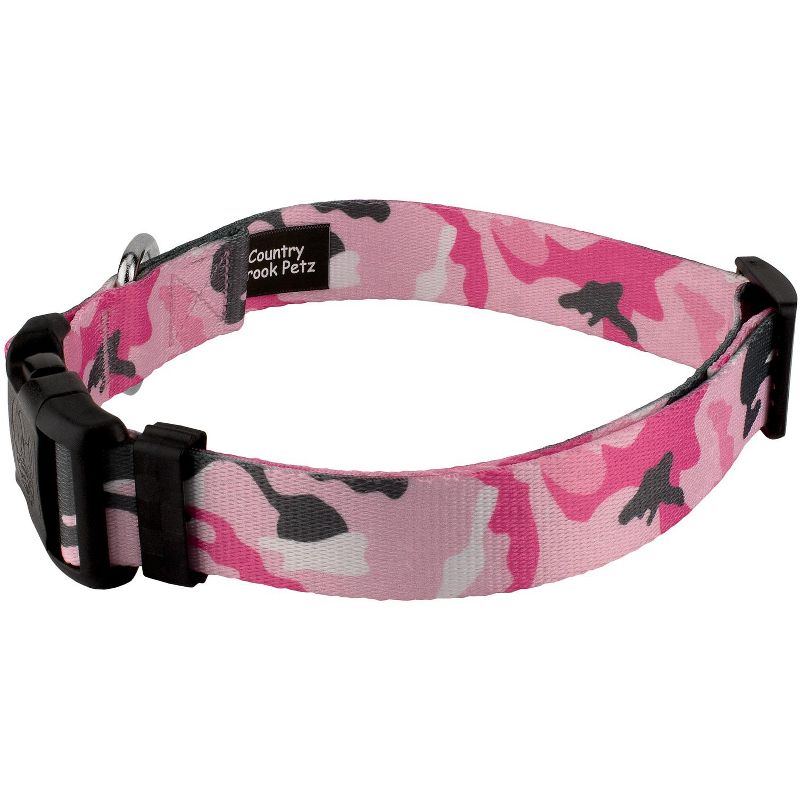 Country Brook Petz Deluxe Pink and Grey Camo Dog Collar - Made in the U.S.A., 3 of 6