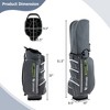 Costway Lightweight Golf Cart Bag with 15 Way Top Divider Individual Putter Well Cooler Bag Black/Green/Red - 4 of 4