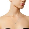 Haus of Brilliance Silver 1/5 Cttw Bezel Set Champagne Diamond Solitaire Pendant Necklace - 3 of 4