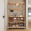 YIYIBYUS Modern Shoe Storage Cabinet With 8 Hooks Coat Rack for Hallway Entryway - 3 of 4
