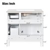 Mshliw 36" Modern Bathroom Vanity with Ceramic Sink, 4 Drawers, 2 Doors, Soft Close, Solid Wood Frame, Freestanding Design - 2 of 4