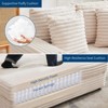 homfan 54" Oversized Chaise Lounge - Sofa Bed with Throw Pillows and Armrests, Comfy Corduroy Sleeper Couch for Living Room, Bedroom, Office - 3 of 4