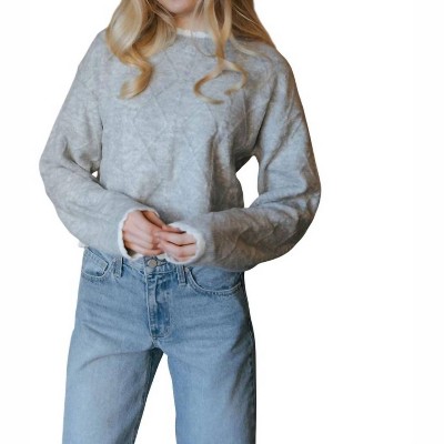 Women's White Trim Sweater - &merci