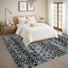 Washable Modern Farmhouse Area Rug for Living Room Bedroom, Ultra Thin Non Slip Stripped Lines Print Dining Room Carpet for Home Office - 4 of 4