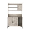 Large Cat Litter Box Enclosure Furniture - Farmhouse Style Pet House with 3 Open Shelves, Storage Cabinet - Modern Wood End Table for Bedroom - 2 of 4