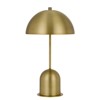 HomeRoots 20" Antiqued Brass Metal Novelty Desk Lamp With Antiqued Brass Dome Shade - 4 of 4
