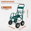 Liberty Garden Products LBG-872-2 4 Wheel Hose Reel Cart Holds up to 350 Feet of 5/8" Hose with Basket for Backyard, Garden, or Home, Green - 3 of 4