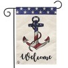 American Anchor Summer Burlap Garden Flag Welcome Patriotic 18" x 12.5" Briarwood Lane - 2 of 4