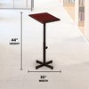 Oklahoma Sound Portable Presentation Series Adjustable Height Lectern Stand 16 Inch x 20 Inch Reading Surface with Book and Paper Stop, Mahogany - 2 of 4