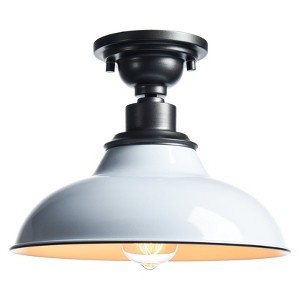 Claxy Farmhouse Ceiling Light White Semi Flush Mount Lighting - 1 of 4