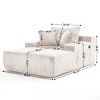 Oversized Corduroy Chaise Lounge Chair, Deep Seat Sleeper with USB & Cup Holders, 48" Wide No Assembly Sofa-3irtyhousy - 4 of 4