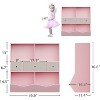 Kids Toy Storage Organizer with 3 Removable Drawers and 4 Open Cubbies, Multifunctional Bookshelf and Floor Cabinet for Nursery, Playroom and Bedroom - 2 of 4