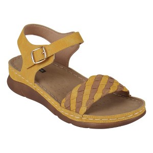 GC Shoes Millis Woven Comfort Slingback Flat Sandals - 1 of 4