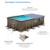 Funsicle 18' x 9' x 52" Oasis Designer Rectangular Frame Outdoor Above Ground Swimming Pool w/Accessories & Maintenance Kit, Brown Triple Basketweave - 2 of 4