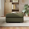 Roundhill Furniture Marvella Living Room Ottoman with Mosswood Chenille Upholstery - 3 of 4