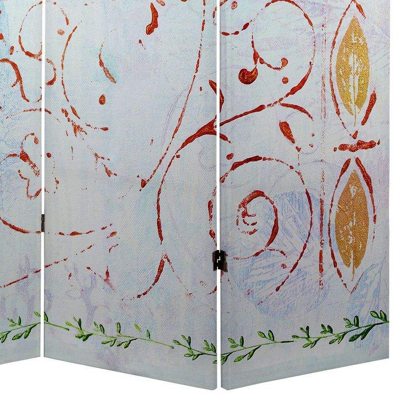 5 ft. Tall Winter's Peace Canvas Room Divider - Oriental Furniture, 4 of 6