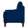 Modern Loveseat sofa for Living Room, Upholstered Velvet Small Couch with Wooden Legs for Livingroom Bedroom - 4 of 4