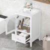 ALEXOUN 20" Bathroom Vanity with Sink Combo, Modern Bathroom Vanity, Compact Space Bathroom Cabinet with Glass Door & Drawer,for Small Space - 2 of 4