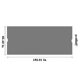 DOMETOUR Universal Canopy Cover Replacement for 12x9 Ft Curved Outdoor Pergola Structure-Grey - 1 of 4