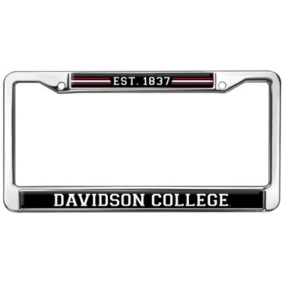 Davidson College School Logo Full Size Standard License Plate Metal Frame
