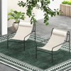 Tangkula 2 Pieces Patio Sling Chair Modern Accent Chair w/ Removable Headrest & Sturdy Metal Frame - 2 of 4
