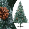 vidaXL Frosted Christmas Tree with LEDs&Pinecones Accessory Ornament Light Display - 2 of 4