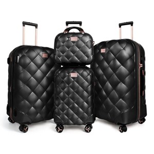 New York Xpress WD-8810, 4 PC Hard Shell Luggage Expandable Ligthweight with Spinner Wheels TSA Lock 14", 20", 25", 29" - 1 of 4