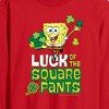 Men's - SpongeBob Squarepants - Luck Of The Square Pants Long Sleeve Graphic T-Shirt - 2 of 4