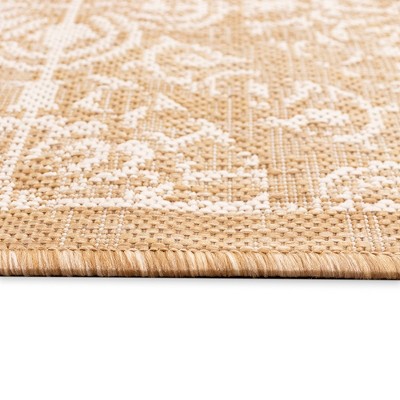 Antique Tile & Sand Handmade Synthetic Indoor/Outdoor Rug