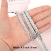 Gimp Braid Trim, 3 Yards 0.3 inch Metallic Woven Trim, Sewing DIY Craft Braid Ribbon for Hat Headband Costume Garment Decor Accessory - 3 of 4