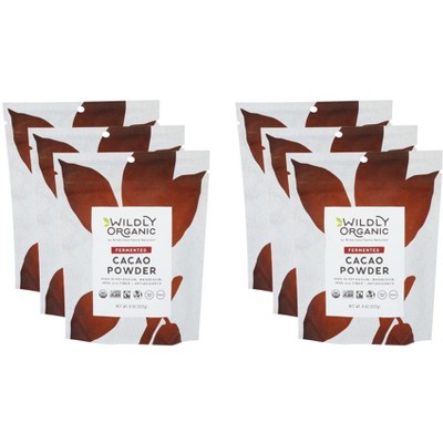 Wildly Organic Fermented Cacao Powder - Case of 6 - 8 oz.