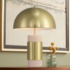 360 Lighting Delia 16" High Antique Brass Mushroom Accent Table Lamp - 2 of 4