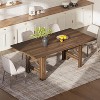 TackView Dining Table for 6-8 - Long Wooden Kitchen Table with Sturdy Legs Extra-Thick Base for Dining Room, Apartment and Party Use walnut - 4 of 4
