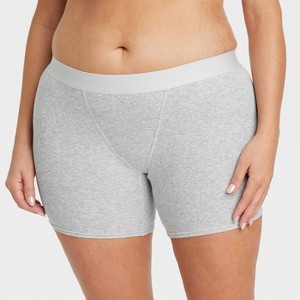 Women's Cotton Blend Ribbed Boxer Briefs Underwear - Auden™ - 1 of 4
