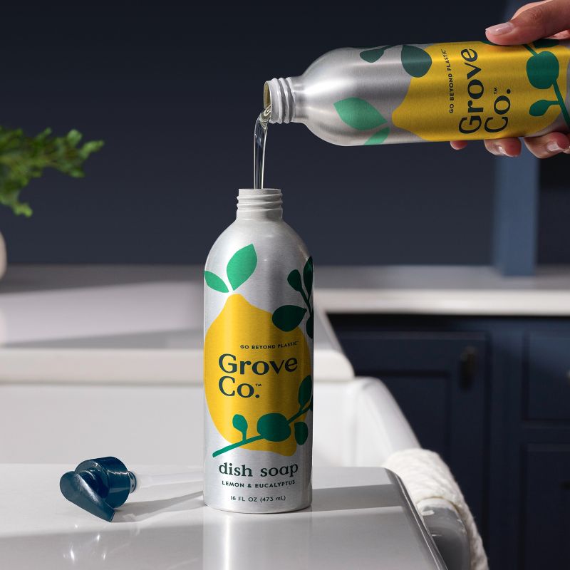 Grove Co. Lemon &#38; Eucalyptus Dish Soap - 16 fl oz, 6 of 7