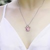 Maya's Grace Birthstone Paw Print Pendant Necklace, Rhinestone Gemstone, Pendant Necklace for Women - 3 of 4