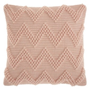 HomeRoots Boho Mauve Rose Textural Chevron Throw Pillow - 1 of 4