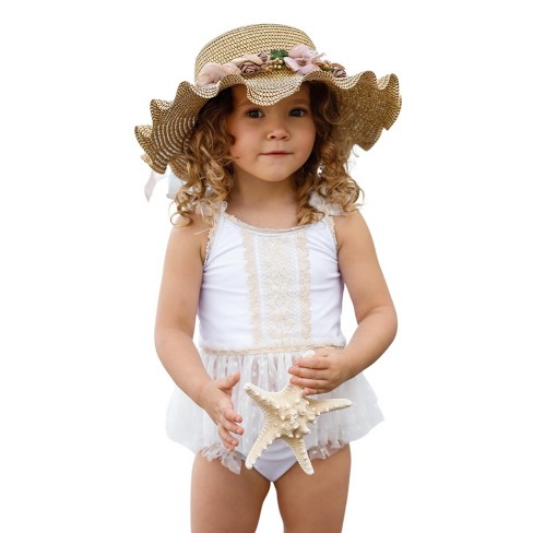 Girls Red Palm Island Two Piece Swimsuit - Mia Belle Girls : Target