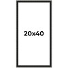 PosterPalooza | Panoramic Antique Black Picture Frame - UV Acrylic, Foam Board Backing, Hanging Hardware - 2 of 4