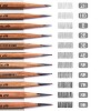 12pcs /Box Marco 7001 Sketch Pencil Children Original Wooden Word Learning Stationery Art Calligraphy Drawing Pencil, Lead hardness: B - 2 of 4