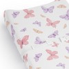 Sweet Jojo Designs Girl Changing Pad Sheet Butterfly Pink and Purple - 4 of 4