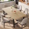 Industrial Dining Table for 6-8 People, 70.87" Long Wooden Kitchen Table with Sturdy Metal Frame for Dining room, Kitchen - 2 of 4