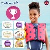 Konfidence Learn to Swim Buoyancy Jacket with Removable Support Strap in Pink Hibiscus - 3 of 3