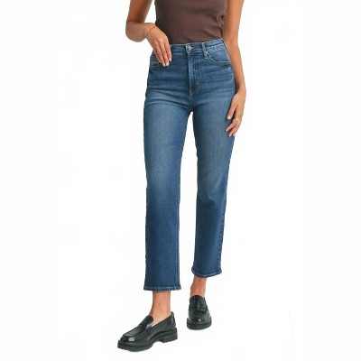 Women's Classic Slim Straight Jeans - JUST BLACK DENIM