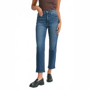 Women's Classic Slim Straight Jeans - JUST BLACK DENIM - 1 of 4
