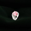 Slickblue 925 Sterling Silver Ring with Rose CZ Stone, Timeless Cocktail & Statement Jewelry for Women, Size 5-10 - 2 of 3